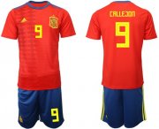 Wholesale Cheap Spain #9 Callejon Home Soccer Country Jersey