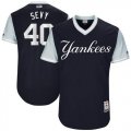 Wholesale Cheap Yankees #40 Luis Severino Navy 