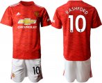 Wholesale Cheap Men 2020-2021 club Manchester United home 10 red Soccer Jerseys