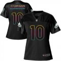 Wholesale Cheap Nike Eagles #10 DeSean Jackson Black Women's NFL Fashion Game Jersey