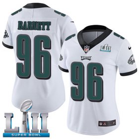 Wholesale Cheap Nike Eagles #96 Derek Barnett White Super Bowl LII Women\'s Stitched NFL Vapor Untouchable Limited Jersey