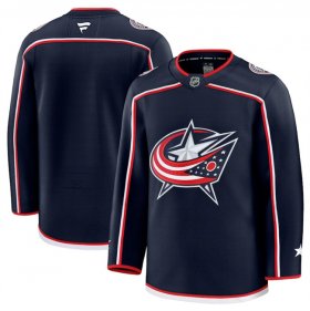 Men\'s Columbus Blue Jackets Blank Navy 2024-25 Home Stitched Hockey Jersey