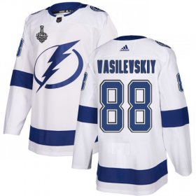 Wholesale Cheap Adidas Lightning #88 Andrei Vasilevskiy White Road Authentic 2020 Stanley Cup Final Stitched NHL Jersey