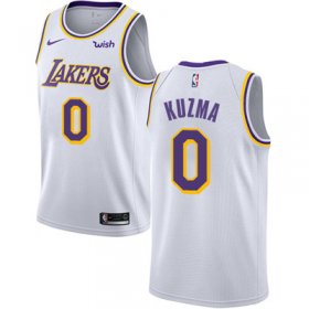 Wholesale Cheap Nike Los Angeles Lakers #0 Kyle Kuzma White NBA Swingman Association Edition Jersey