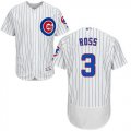 Wholesale Cheap Cubs #3 David Ross White Flexbase Authentic Collection Stitched MLB Jersey