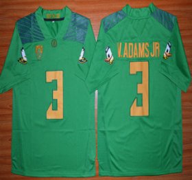 Wholesale Cheap Oregon Duck #3 Vernon Adams Jr Light Green College Football Nike Limited Jersey