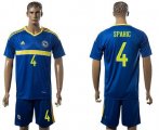 Wholesale Cheap Bosnia Herzegovina #4 Spahic Home Soccer Country Jersey