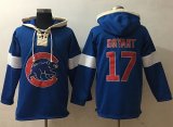 Wholesale Cheap Cubs #17 Kris Bryant Blue Pullover MLB Hoodie