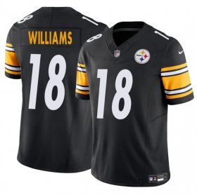 Cheap Men\'s Pittsburgh Steelers #18 Mike Williams Black 2024 F.U.S.E. Vapor Untouchable Limited Stitched Jersey