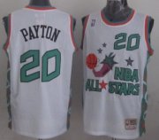 Wholesale Cheap NBA 1996 All-Star #20 Gary Payton White Swingman Throwback Jersey