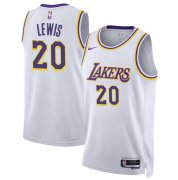 Cheap Men's Los Angeles Lakers #20 Maxwell Lewis White 2024 Association Edition Stitched Basketball Jersey