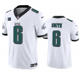 Wholesale Cheap Men\'s Philadelphia Eagles #6 DeVonta Smith White 2023 F.U.S.E. With 1-Star C Patch Vapor Vapor Untouchable Limited Football Stitched Jersey