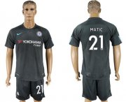 Wholesale Cheap Chelsea #21 Matic Black Soccer Club Jersey