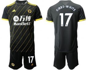 Wholesale Cheap Wolves #17 Gibbs-White Away Soccer Club Jersey