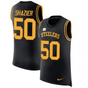 Wholesale Cheap Nike Steelers #50 Ryan Shazier Black Team Color Men's Stitched NFL Limited Rush Tank Top Jersey