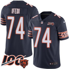 Wholesale Cheap Nike Bears #74 Germain Ifedi Navy Blue Team Color Men\'s Stitched NFL 100th Season Vapor Untouchable Limited Jersey