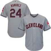 Wholesale Cheap Indians #24 Manny Ramirez Grey Road Stitched Youth MLB Jersey