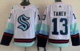 Wholesale Cheap Men's Seattle Kraken #13 Brandon Tanev White Authentic Jersey