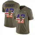 Wholesale Cheap Nike Jaguars #47 Joe Schobert Olive/USA Flag Men's Stitched NFL Limited 2017 Salute To Service Jersey