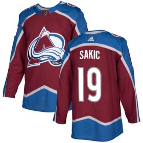 Wholesale Cheap Adidas Avalanche #19 Joe Sakic Burgundy Home Authentic Stitched Youth NHL Jersey