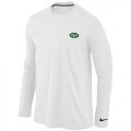 Wholesale Cheap Nike New York Jets Sideline Legend Authentic Logo Long Sleeve T-Shirt White