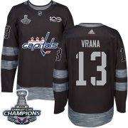 Wholesale Cheap Adidas Capitals #13 Jakub Vrana Black 1917-2017 100th Anniversary Stanley Cup Final Champions Stitched NHL Jersey