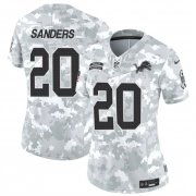 Cheap Women's Detroit Lions #20 Barry Sanders 2024 F.U.S.E Arctic Camo Salute To Service Limited Stitched Jersey(Run Small)