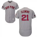 Wholesale Cheap Red Sox #21 Roger Clemens Grey Flexbase Authentic Collection 2018 World Series Champions Stitched MLB Jersey