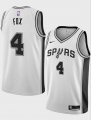 Cheap Men's San Antonio Spurs #4 De'Aaron Fox White 2024-25 Association Edition Stitched Basketball Jersey