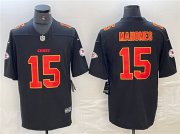 Cheap Men's Kansas City Chiefs #15 Patrick Mahomes Black Vapor Untouchable Limited Football Stitched Jersey