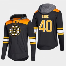 Wholesale Cheap Bruins #40 Tuukka Rask Black 2018 Pullover Platinum Hoodie