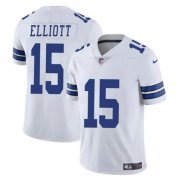 Cheap Men's Dallas Cowboys #15 Ezekiel Elliott White Vapor Untouchable Limited Football Stitched Jersey