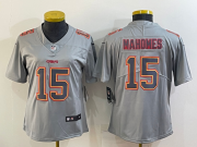 Wholesale Cheap Women's Kansas City Chiefs #15 Patrick Mahomes Atmosphere Fashion Stitched Jersey