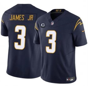 Cheap Men\'s Los Angeles Chargers #3 Derwin James Jr. Navy 2024 F.U.S.E. With 4-Star C Patch Vapor Untouchable Limited Stitched Jersey