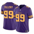 Cheap Men's Minnesota Vikings #99 Jerry Tillery Purple 2023 F.U.S.E. Color Rush Untouchable Limited Football Stitched Jersey