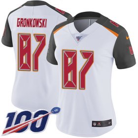 Wholesale Cheap Nike Buccaneers #87 Rob Gronkowski White Women\'s Stitched NFL 100th Season Vapor Untouchable Limited Jersey