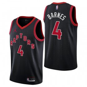 Wholesale Cheap Men\'s Toronto Raptors #4 Scottie Barnes Statement Edition Black Jersey