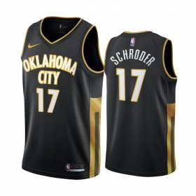 Wholesale Cheap Nike Thunder #17 Dennis Schroder Black 2019-20 City Edition Swingman NBA Jersey