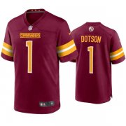 Wholesale Cheap Men's Washington Commanders #1 Jahan Dotson 2022 Burgundy Game Stitched Football Jersey