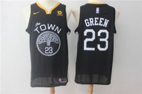 Wholesale Cheap Warriors 23 Draymond Green Black Nike Swingman Jersey