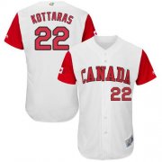 Wholesale Cheap Team Canada #22 George Kottaras White 2017 World MLB Classic Authentic Stitched MLB Jersey