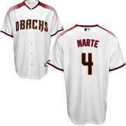 Wholesale Cheap Diamondbacks #4 Ketel Marte White/Crimson Home Women's Stitched MLB Jersey