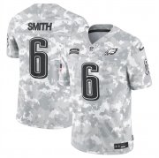 Men's Philadelphia Eagles #6 DeVonta Smith 2024 Arctic Camo Salute To Service Limited Stitched Football Jersey