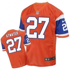 Wholesale Cheap Nike Broncos #27 Steve Atwater Orange Throwback Men\'s Stitched NFL Elite Jersey