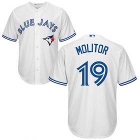 Wholesale Cheap Blue Jays #19 Paul Molitor White Cool Base Stitched Youth MLB Jersey