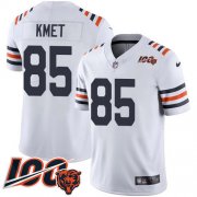 Wholesale Cheap Nike Bears #85 Cole Kmet White Alternate Youth Stitched NFL Vapor Untouchable Limited 100th Season Jersey