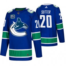 Wholesale Cheap Men\'s Vancouver Canucks #20 Brandon Sutter Adidas Blue 2019-20 Home Authentic NHL Jersey