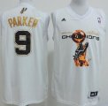 Wholesale Cheap San Antonio Spurs #9 Tony Parker Revolution 30 Swingman 2014 Champions White Jersey