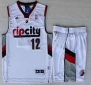 Wholesale Cheap Portland Trail Blazers #12 LaMarcus Aldridge White Revolution 30 Swingman NBA Jersey Short Suits