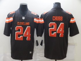 Wholesale Cheap Nike Browns 24 Nick Chubb Brown Vapor Untouchable Limited Jersey